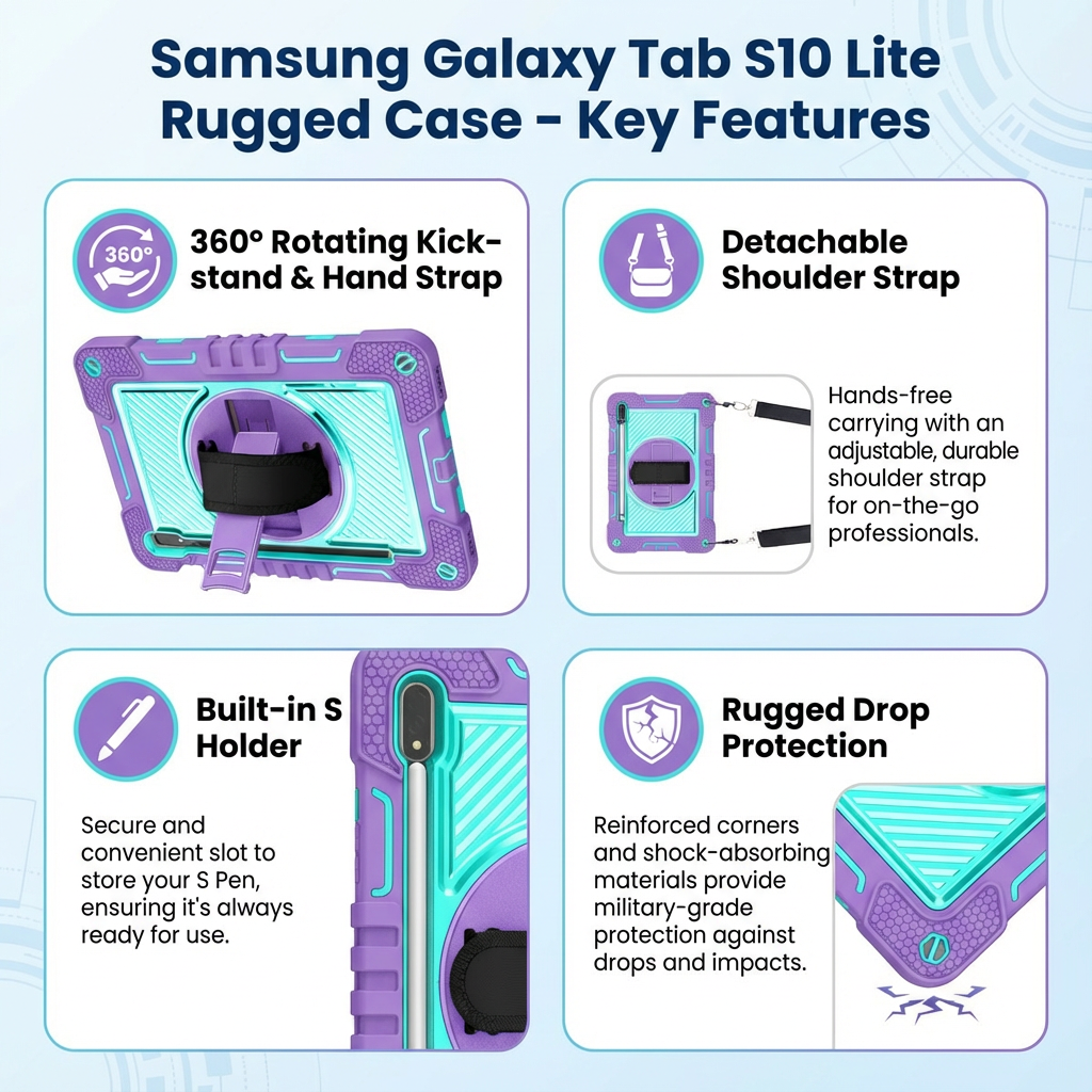 Best-Selling Samsung Galaxy Tab S10 Lite Case: Full Protection and Modern Design