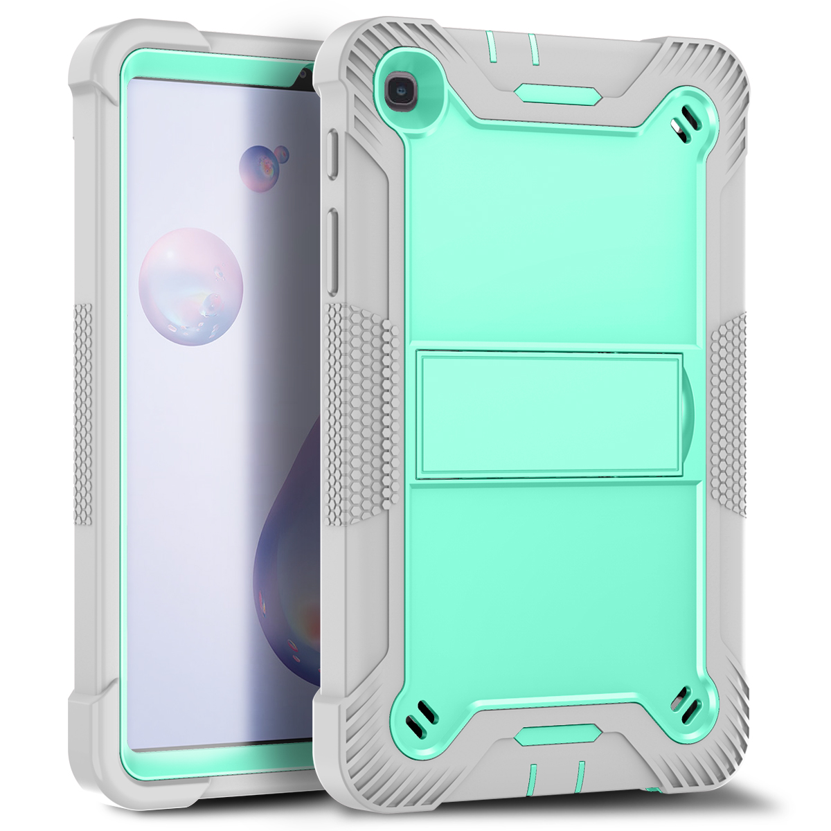 TOZIZO Rugged Shockproof Tablet Case with Kickstand for Samsung Galaxy Tab A 8.4 (2020) T307/T307U - Mint Green