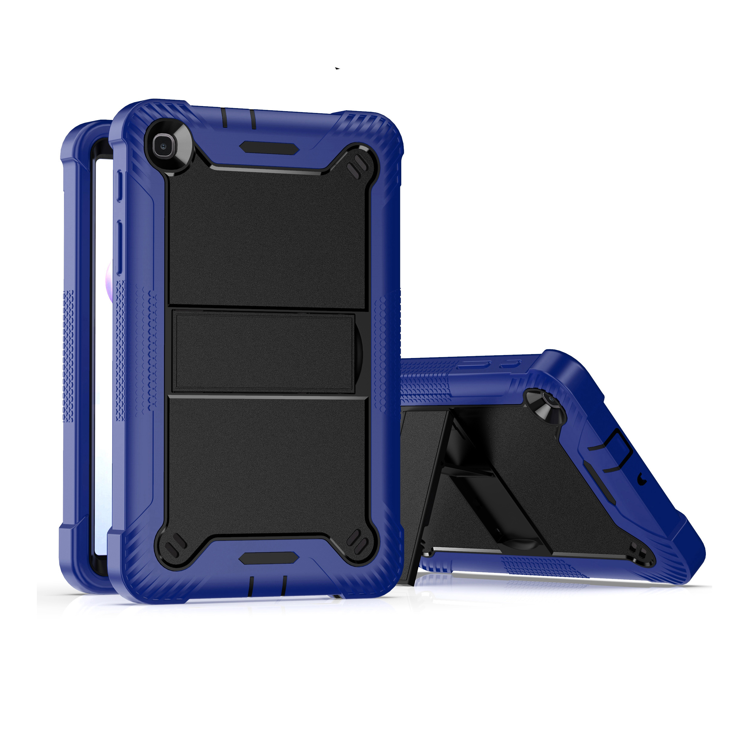 TOZIZO Heavy Duty Rugged Kickstand Tablet Armor for Samsung Tab A 8.4 T307 – Blue & Black Edition