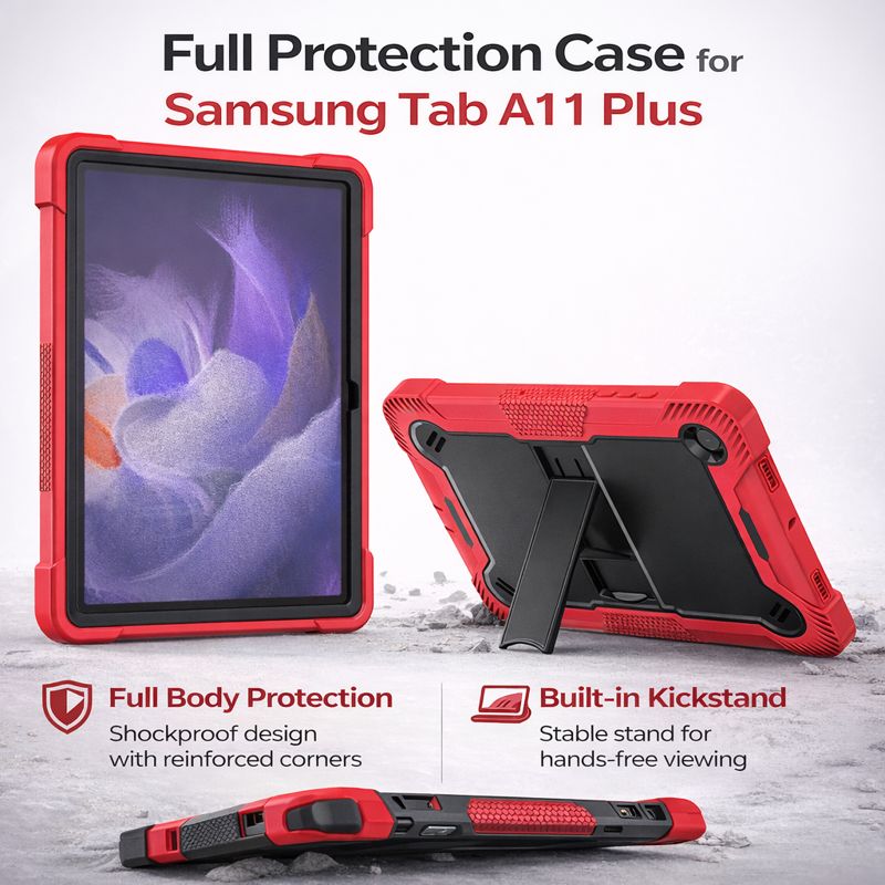 TOZIZO Shockproof Rugged Case for Samsung Galaxy Tab A11 Plus 11