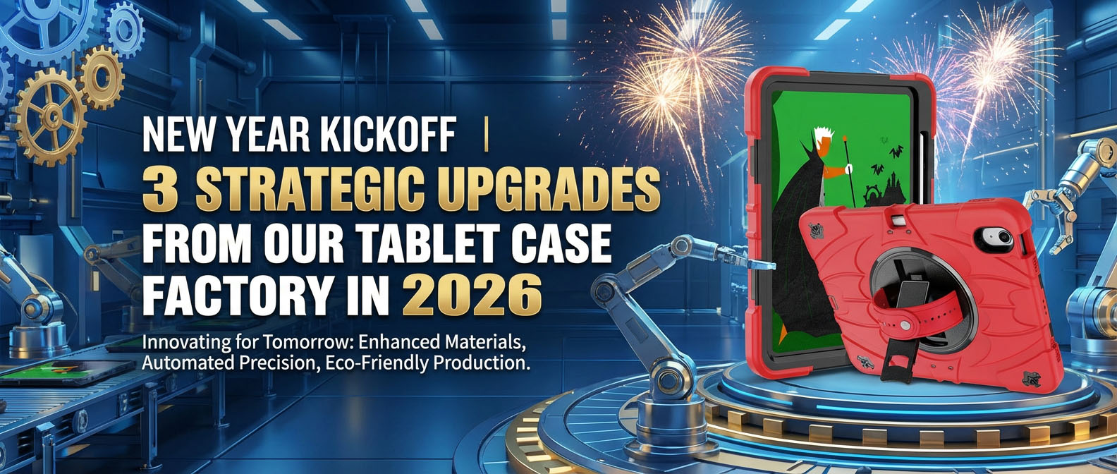 New Year Kickoff｜3 Strategic Upgrades from Our Tablet Case Factory in 2026
