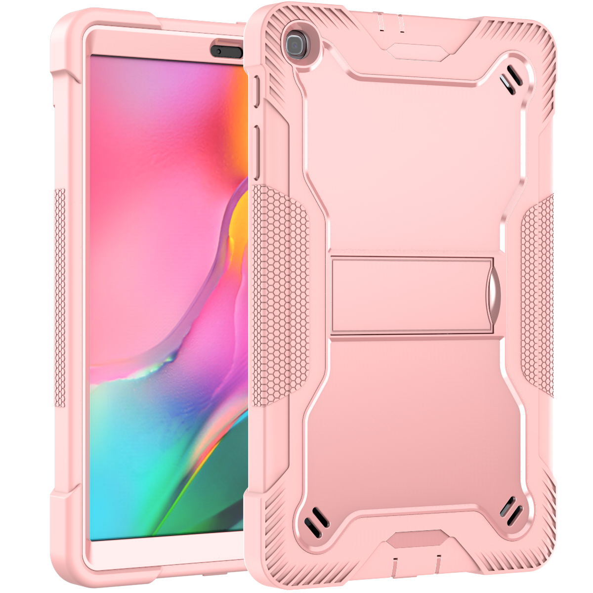 TOZIZO Kid-Friendly Heavy Duty Silicone Tablet Armor Case for Samsung Tab A 10.1 - Rose Gold