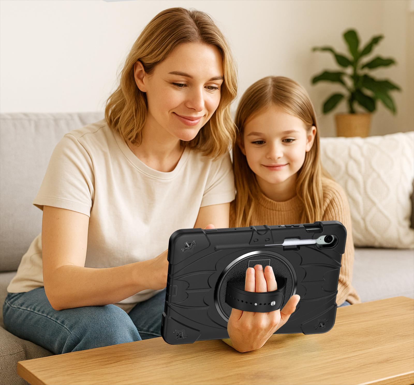 TOZIZO Best Rugged Survivor Case for Kids & Professionals – Tab S11 X730/X736B Shockproof Stand Cover - Black