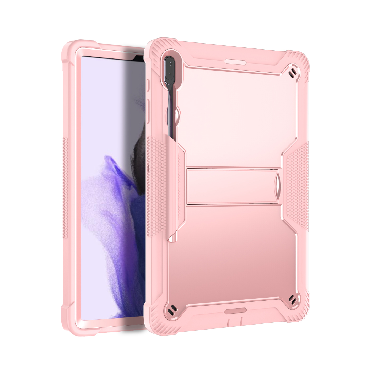 TOZIZO Heavy Duty Silicone Hybrid Military Grade Tablet Case for Samsung Galaxy Tab S7 Plus / S7 FE / S8 Plus