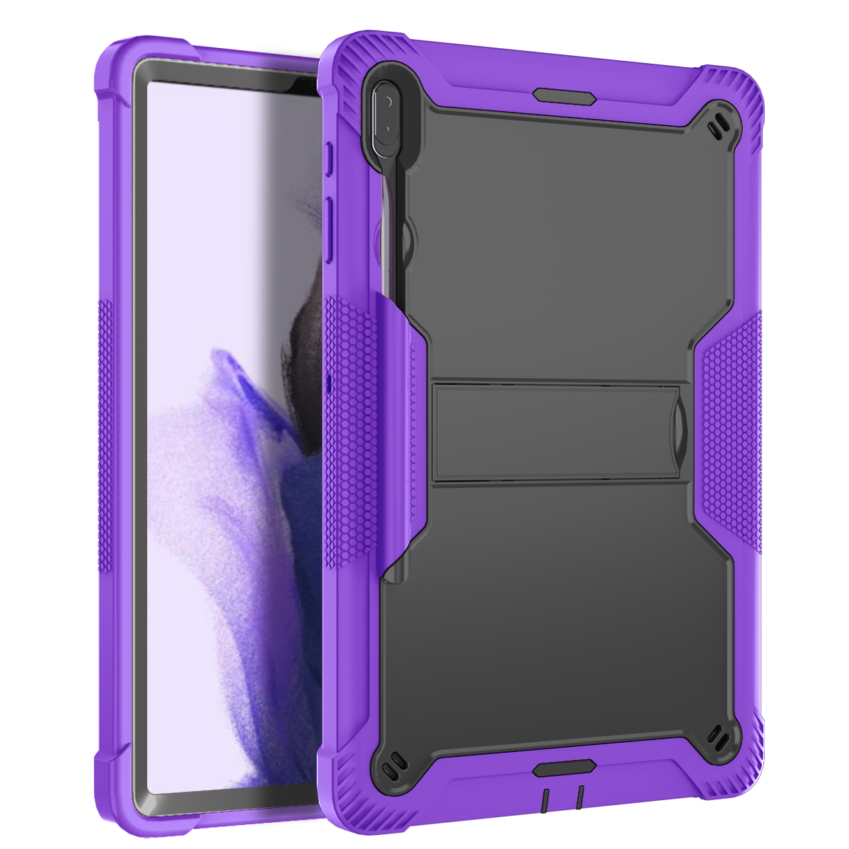 TOZIZO School-Ready Rugged Shockproof Tablet Armor for Samsung Galaxy Tab S7 Plus / S7 FE / S8 Plus 12.4 Inch
