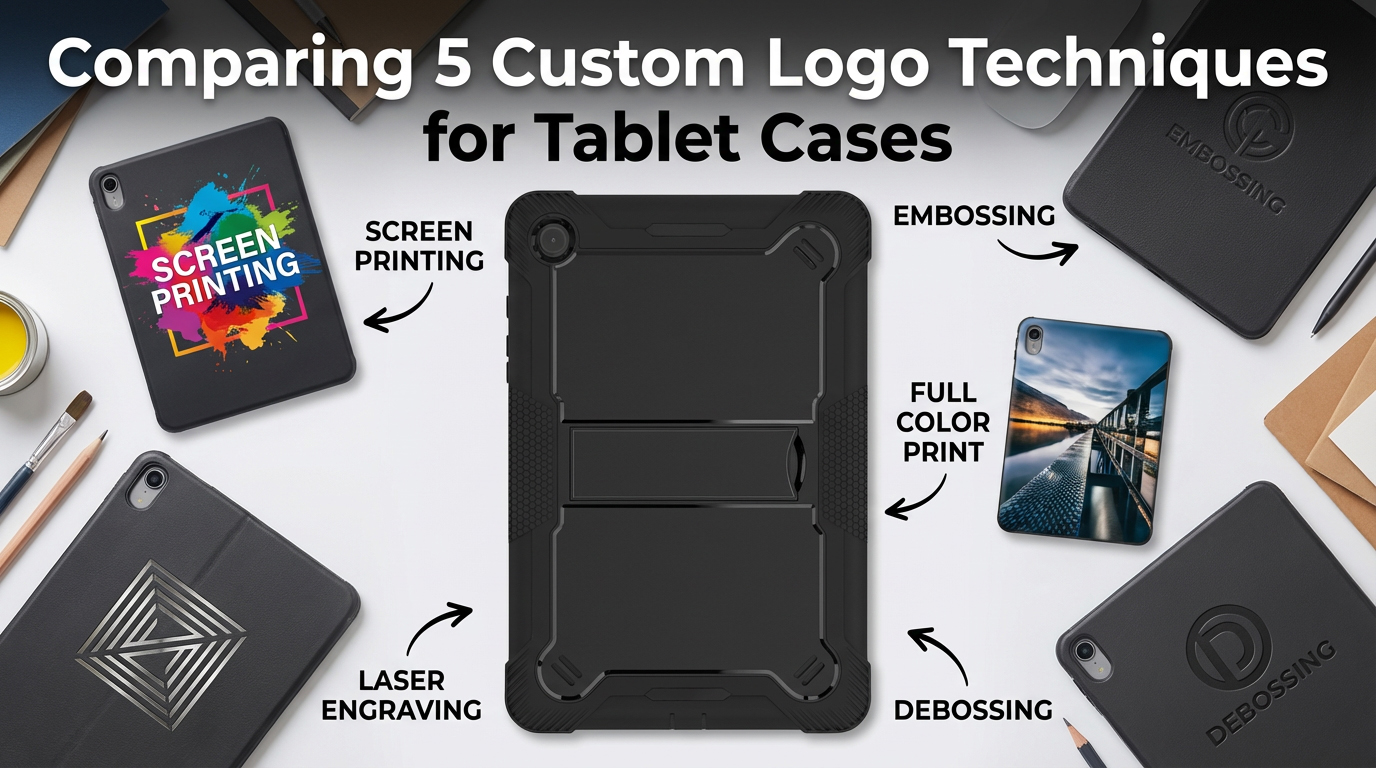 Comparing 5 Custom Logo Techniques for Tablet Cases