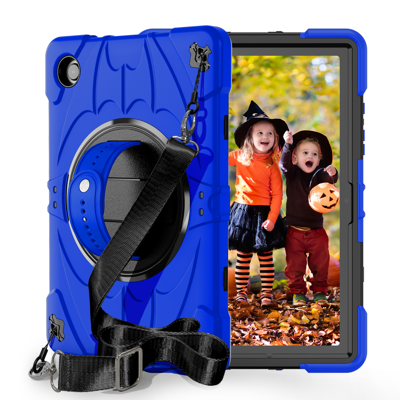 TOZIZO Blue Military Grade Silicone Tablet Case for Galaxy Tab A8 – Kid-Proof Full Body Stand Cover