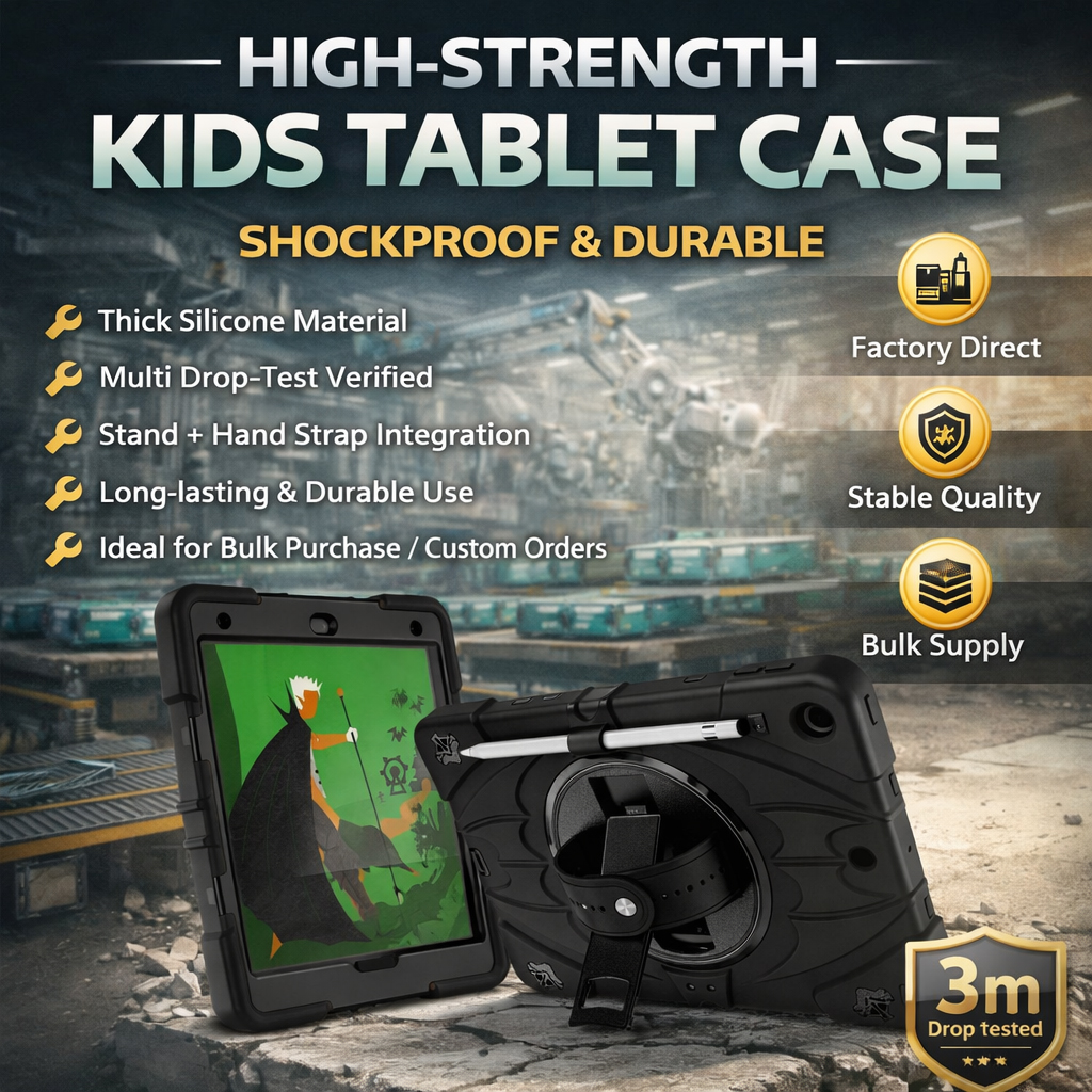 TOZIZO Black Rugged School-Ready iPad 10.2 Defender Case with 360° Rotational Stand & Strap