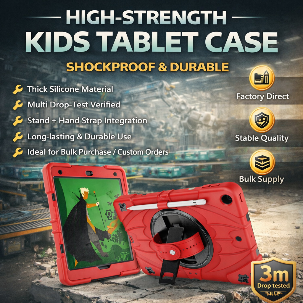 TOZIZO Red Shockproof Kid Educational Full Body Protection Case for iPad 10.2 with 360° Stand