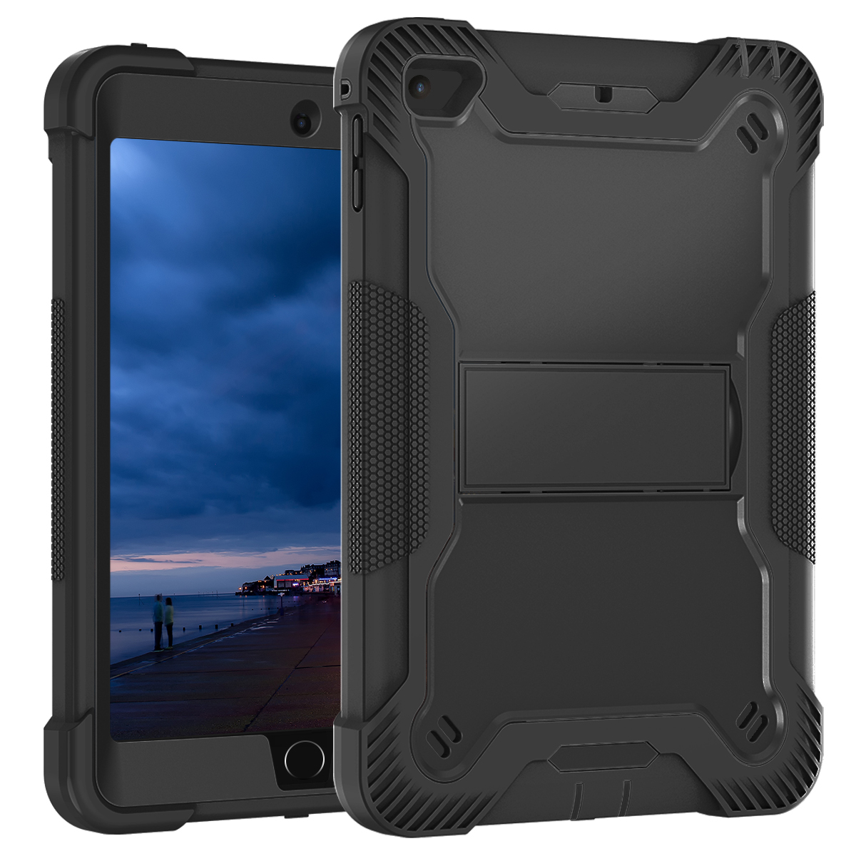 TOZIZO Heavy Duty Rugged Shockproof Stand Kids Case Protective Cover for Apple iPad Mini 4/5 - Durable Full-Body Protection iPad Case for Kid
