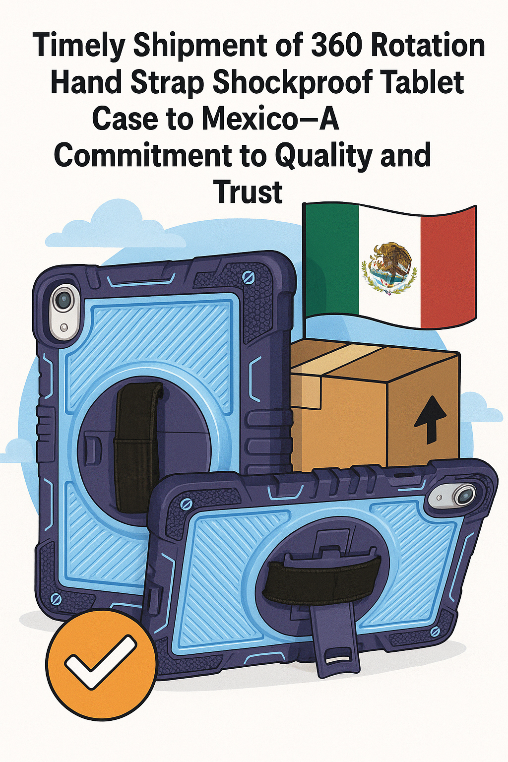 Timely Shipment of 360 Rotation Hand Strap Shockproof Tablet Case to Mexico—A Commitment to Quality and Trust