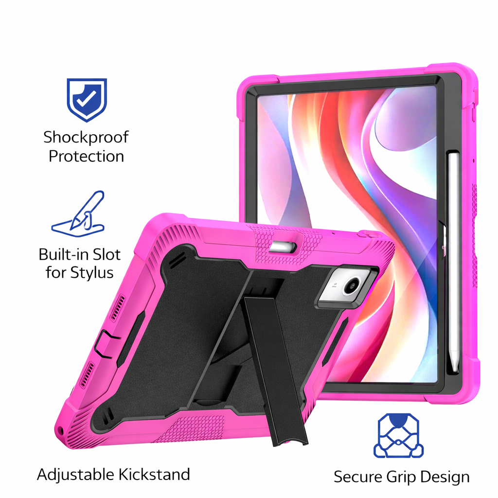 TOZIZO Hot Pink Rugged Case for Xiaoxin Pad 11 2025 – Shockproof & Stylish
