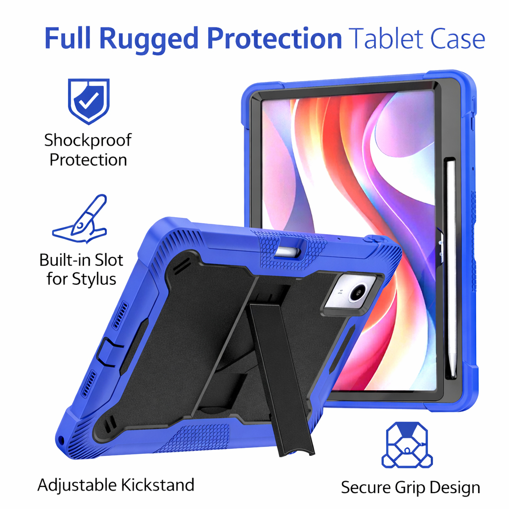TOZIZO Blue Anti-Drop Tablet Case for Xiaoxin Pad 11 2025 with Stand & Pen Slot