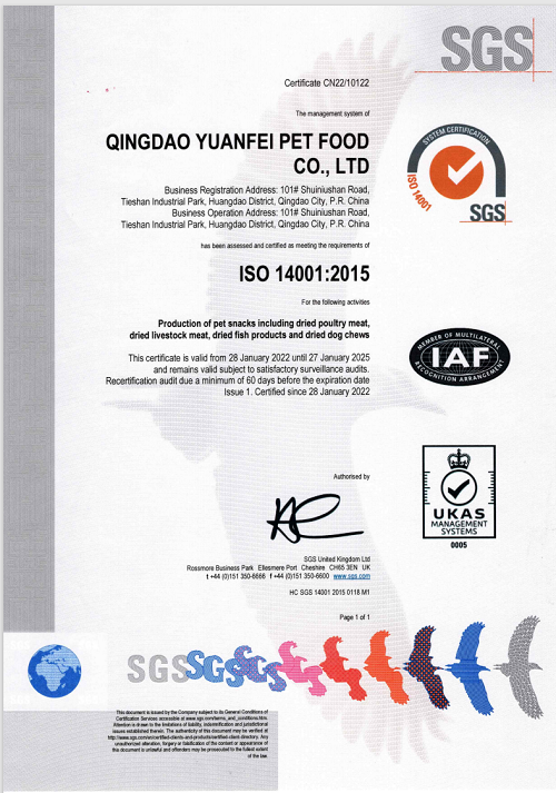 Certification ISO 14001:2015