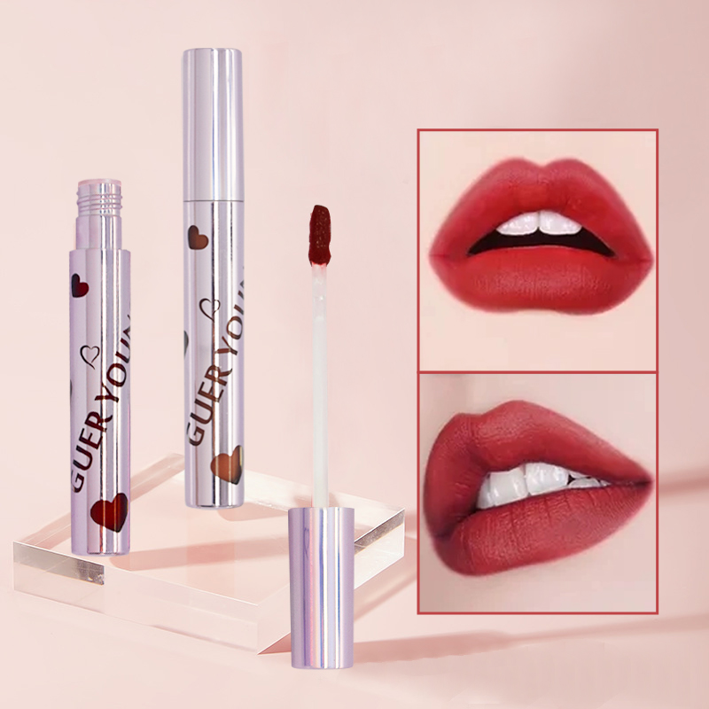 GUER YOUNG Heart-shaped Waterproof Matte Lip Gloss