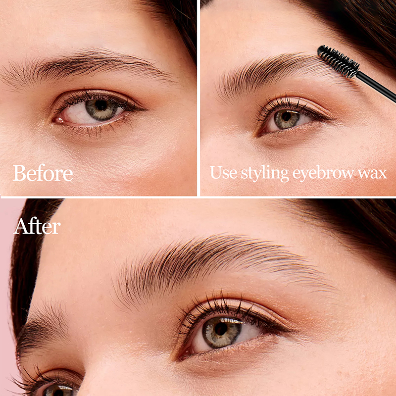 Transparent Eyebrow Styling Wax – Natural Lift, Long-Lasting Hold & Spoolie Brush Included