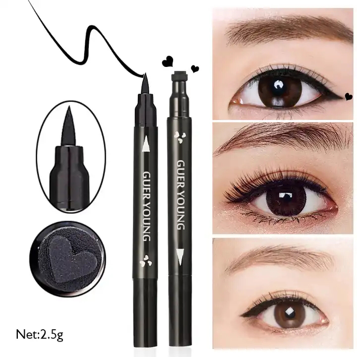 Dual-Ended Eyeliner Stamp Pen with Waterproof Precision Tip – 2.5g