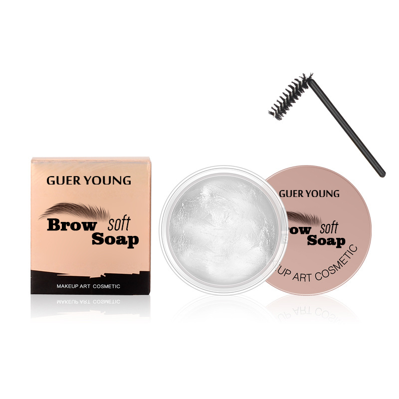 Brow Styling Soap – Clear Eyebrow Soap for Long-Lasting Feathered Brow Look with Brush