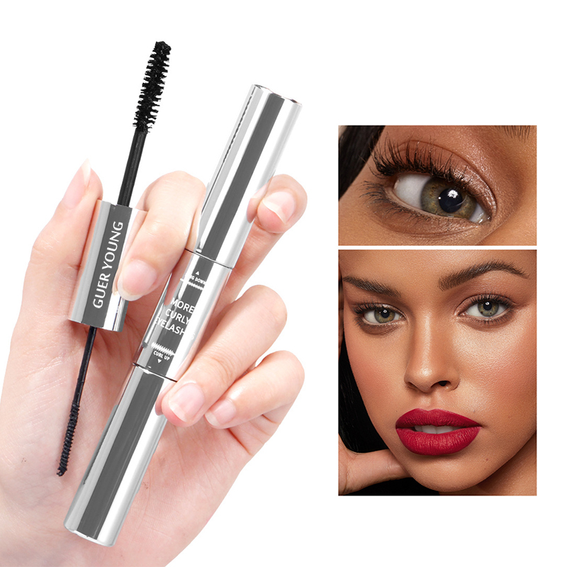 2-in-1 Waterproof Curling Mascara with Dual Brush – Long & Voluminous Lashes