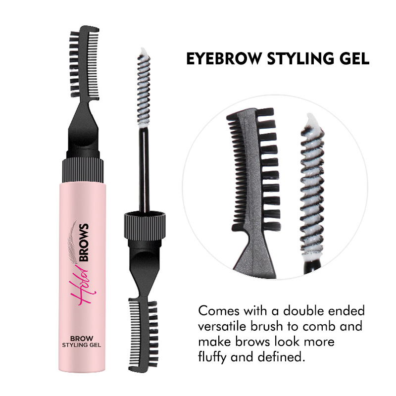 Double-Ended Eyebrow Styling Gel – Clear Brow Sculpt for Fluffy & Defined Look