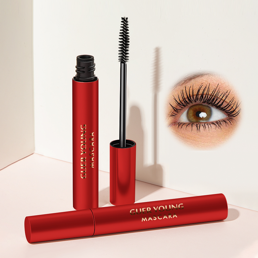 GUER YOUNG Volumizing & Lengthening Waterproof Mascara – Jet Black Finish, 24H Curl & Definition