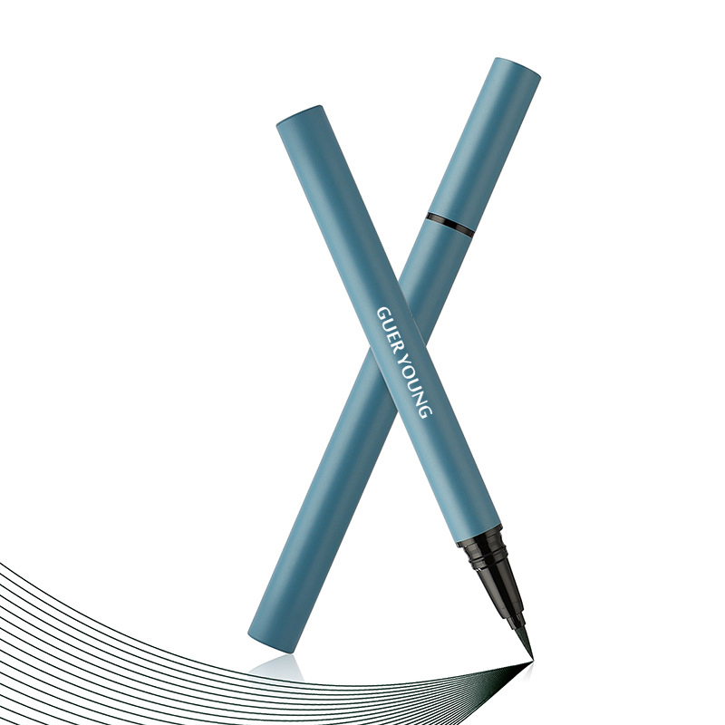 Colorful Dual-Tip Eyeliner Pen – Brush & Sponge for Artistic Eye Looks