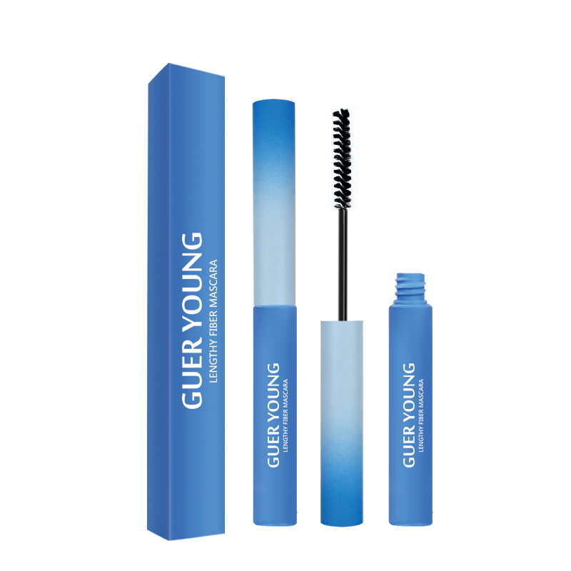 GUER YOUNG Lengthy Fiber Mascara – Waterproof, Anti-Smudge, Long-Lasting, Curling, Spiral Slim Brush