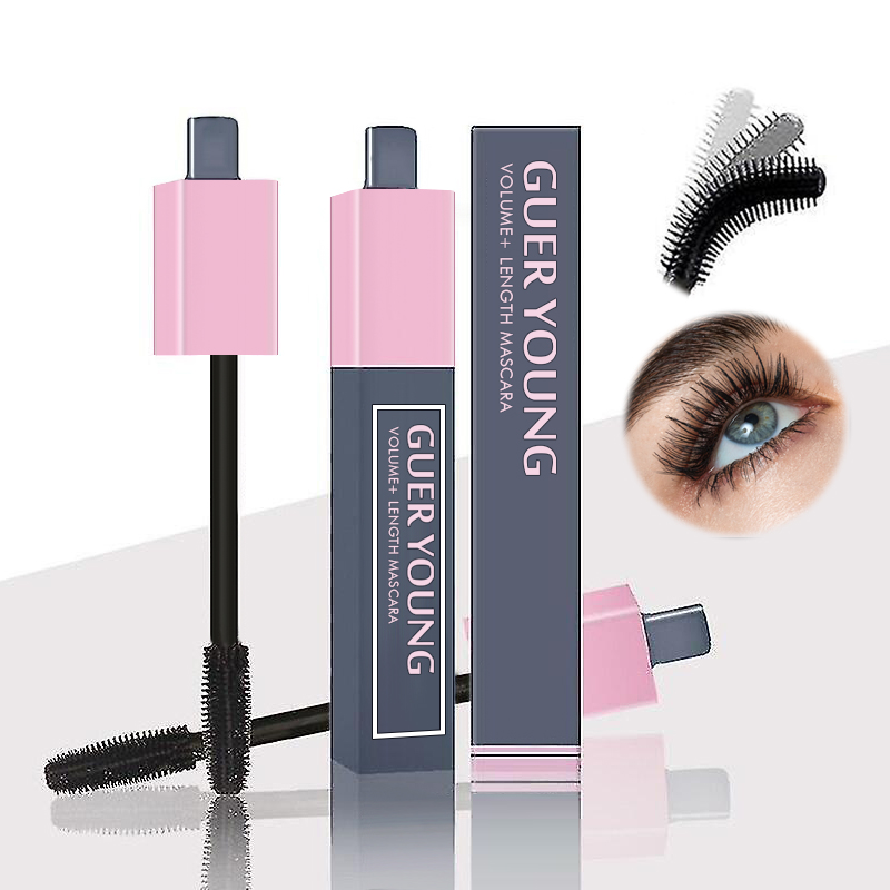 GUER YOUNG 2-in-1 Rotating Mascara & Eyelash Growth Serum – Volume + Length, Bendable Silicone Brush, Waterproof, Long-lasting