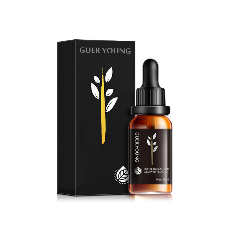 Dense Black Hair Growth Fluid - Herbal Essence Scalp Treatment for Hair Regrowth