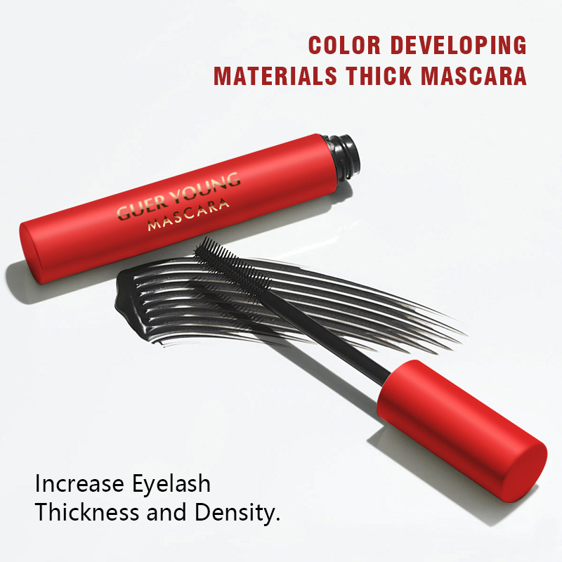 GUER YOUNG Volumizing & Lengthening Waterproof Mascara – Jet Black Finish, 24H Curl & Definition