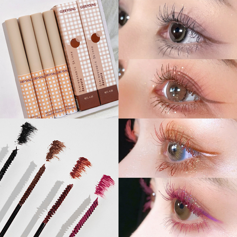 Skinny Brush Colored Mascara – Natural Curl & Waterproof Definition