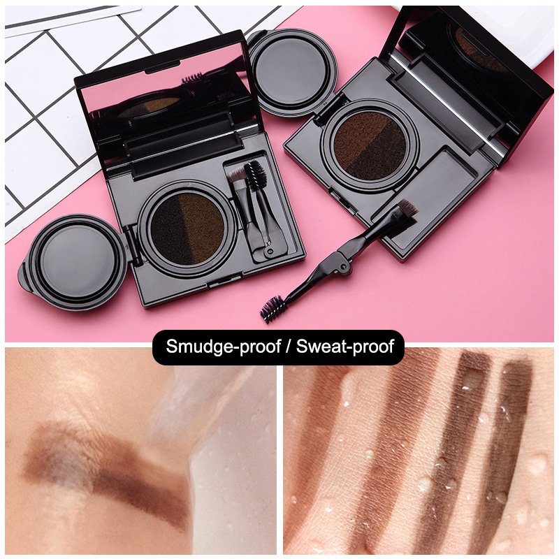 Waterproof Dual Powder Eyebrow Kit with Mirror & Dual-Ended Brush – Long-Lasting, Smudge-Proof Brow Makeup