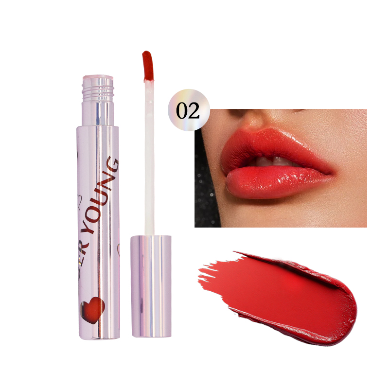 GUER YOUNG Heart-shaped Waterproof Matte Lip Gloss