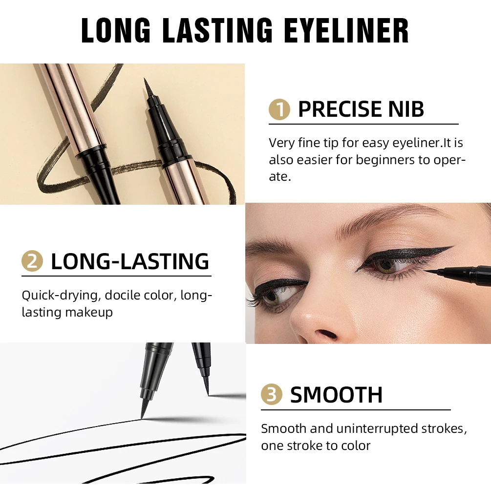 PROFESSIONAL MAKEUP Liner Waterproof Liquid Eyeliner - Black Vegan Formula