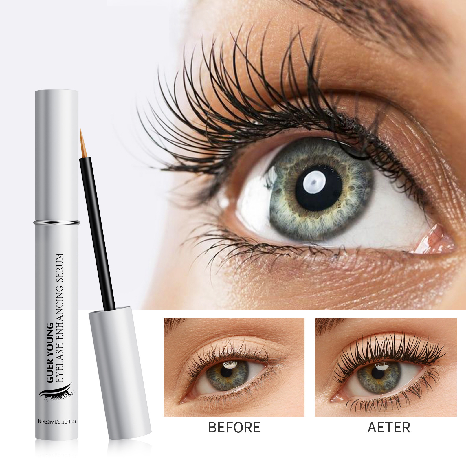 Eyelash Enhancing Serum – Strengthening & Natural Curl Formula