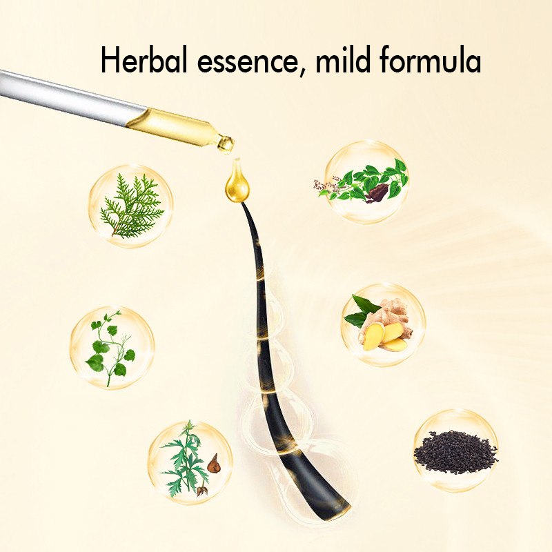 Dense Black Hair Growth Fluid - Herbal Essence Scalp Treatment for Hair Regrowth