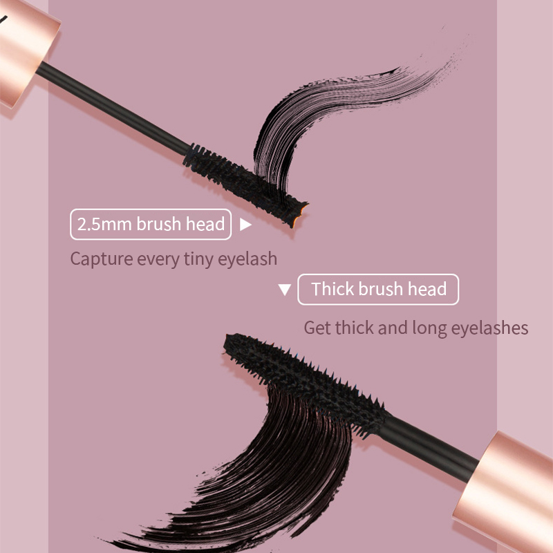 Dual Brush Waterproof Mascara – Volumizing & Lengthening for Defined Lashes