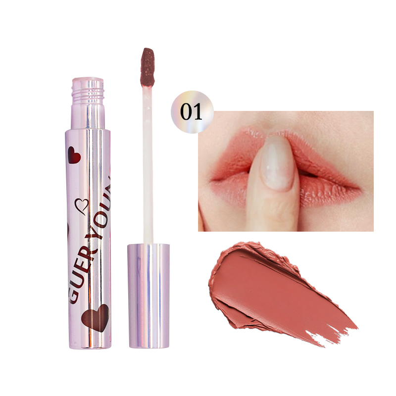GUER YOUNG Heart-shaped Waterproof Matte Lip Gloss