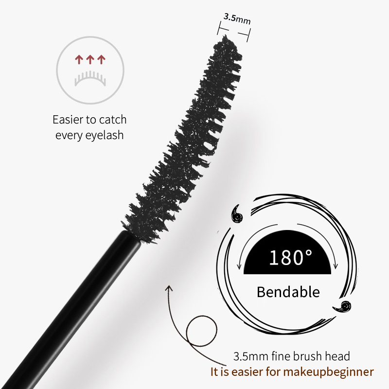Curved Brush Waterproof Mascara – Lengthening & Curl Defining