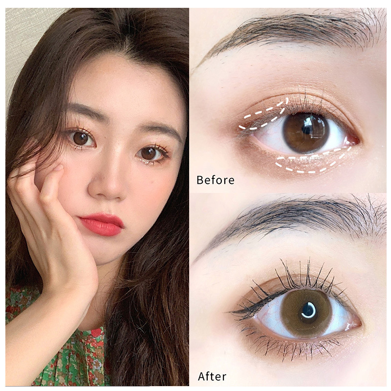 Curved Brush Curling Mascara – Natural Brown Waterproof Volume