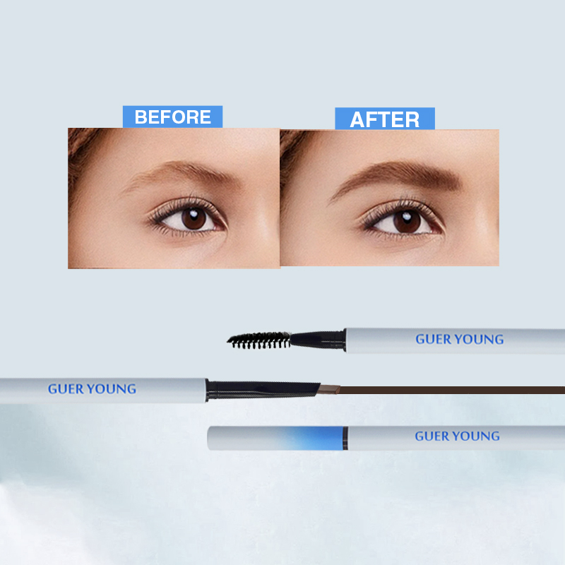 Guer Young Dual-Ended Waterproof Eyebrow Pencil – Long-Lasting Brow Definer with Brush