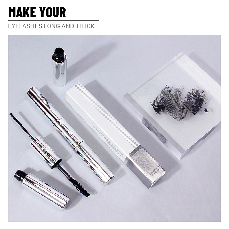 2-in-1 Waterproof Curling Mascara with Dual Brush – Long & Voluminous Lashes