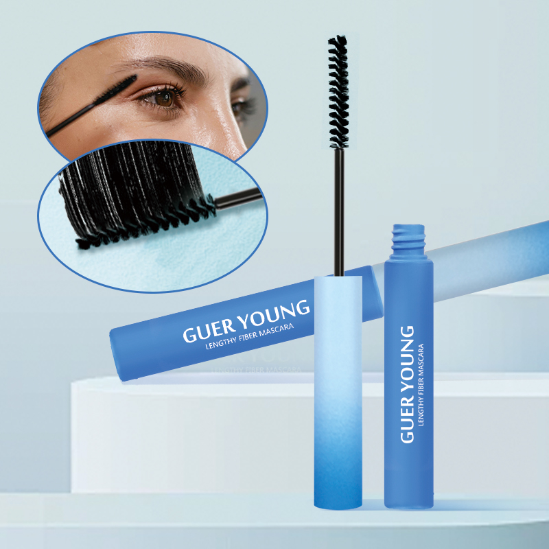 GUER YOUNG Lengthy Fiber Mascara – Waterproof, Anti-Smudge, Long-Lasting, Curling, Spiral Slim Brush