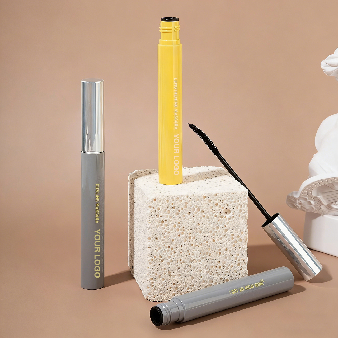 Custom Colored Mascara Tube – Long-Lasting Curl & Volume Mascara with Fine Applicator