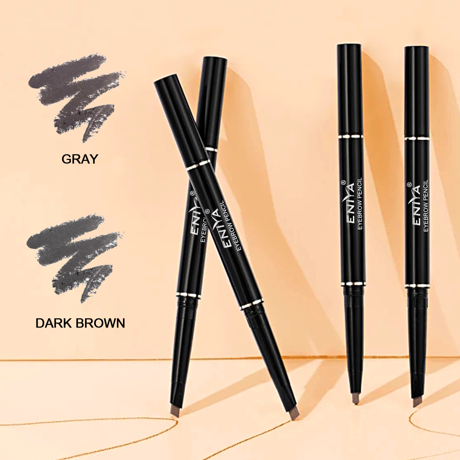 Instant Lift Waterproof Brow Pencil, Dual-Ended Precision Brow Pencil For Shaping & Defining Eyebrows, Vegan & Cruelty-Free, Grey