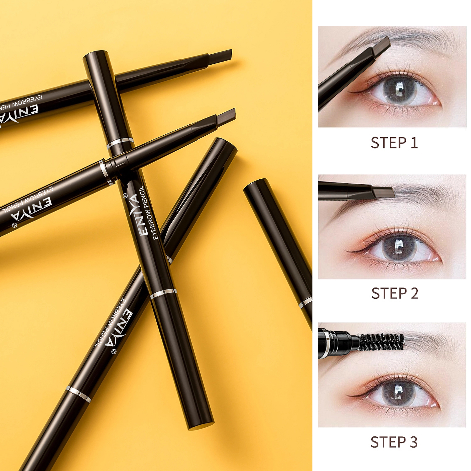 Instant Lift Waterproof Brow Pencil, Dual-Ended Precision Brow Pencil For Shaping & Defining Eyebrows, Vegan & Cruelty-Free, Grey