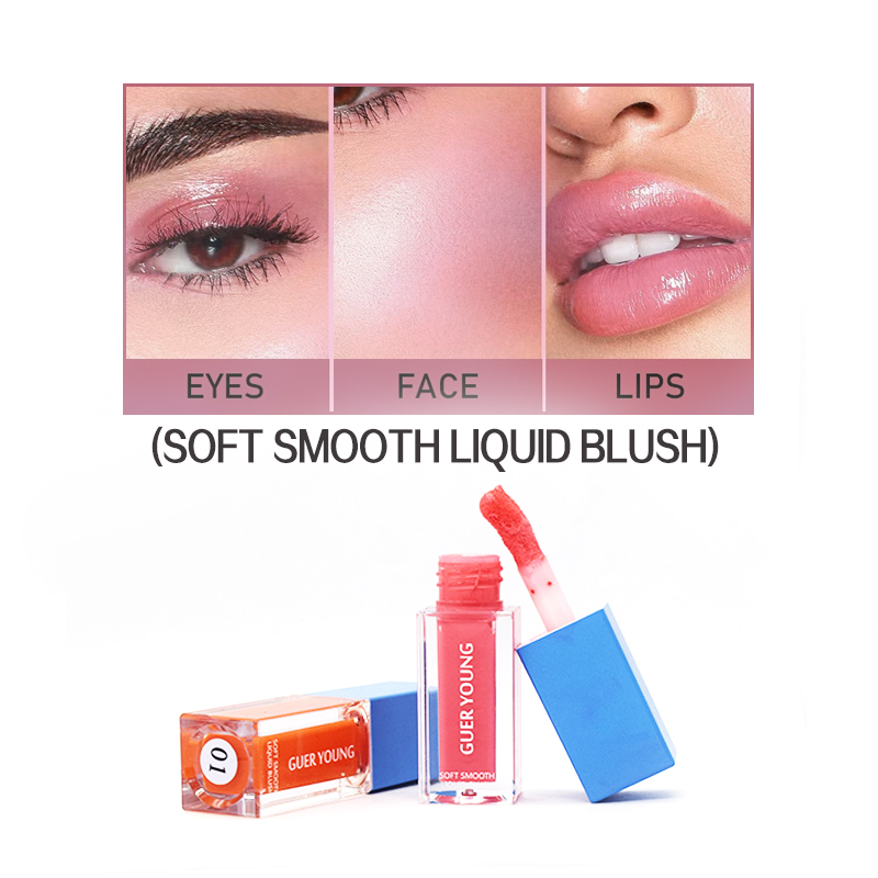 GUER YOUNG Soft Smooth Liquid Blush – Multi-Use Creamy Color for Cheeks, Eyes & Lips