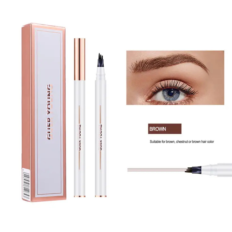4 Tip Microblading Eyebrow Pen – Hair Stroke Precision Brow Defining Pencil