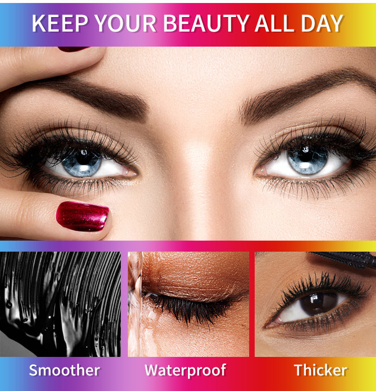Waterproof Mascara Curling & Lengthening – Silicone Brush Volumizing Lash Definition