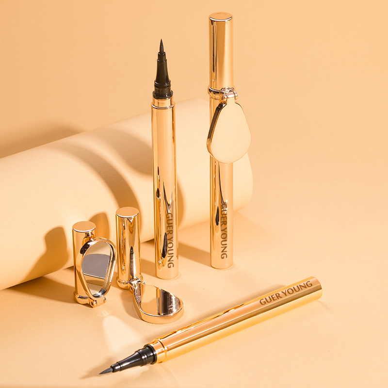 Waterproof Precision Eyeliner Pen with Built-in Mirror – Smudge-Proof, Quick-Dry, Long-Lasting